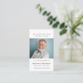 Eenvoudige funderale gedenkzucht visitekaartje (Staand voorkant)