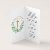 Eenvoudige funderale gedenkzucht visitekaartje (Binnen)