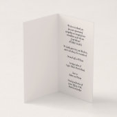 Eenvoudige funderale gedenkzucht visitekaartje (Binnen)