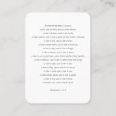 Eenvoudige funderale gedenkzucht visitekaartje (Achterkant)