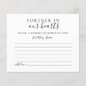 Eenvoudige Funeral Attendance Kaart Deel een Geheu (Voorkant)