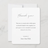 Eenvoudige Funeral Hartelijk dank Bedankkaart (Voorkant)