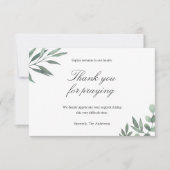 Eenvoudige Funeral Hartelijk dank Bedankkaart (Voorkant)