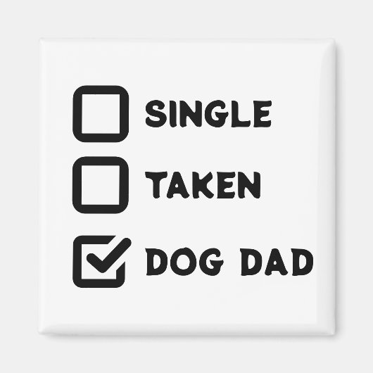 Eenvoudige funny Cute Checkbox Single, Take, Dog d Magneet (Voorkant)