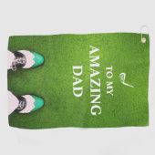 Eenvoudige Funny Golf Vaderdag Custom Best Golfhanddoek (Horizontaal)