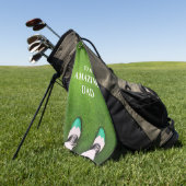 Eenvoudige Funny Golf Vaderdag Custom Best Golfhanddoek (Groen)