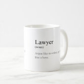 Eenvoudige Funny Lawyer Definition Joke Coffee Koffiemok (Voorkant rechts)