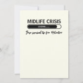 Eenvoudige Funny Midlife Crisis Loading 50th Birth Kaart (Achterkant)