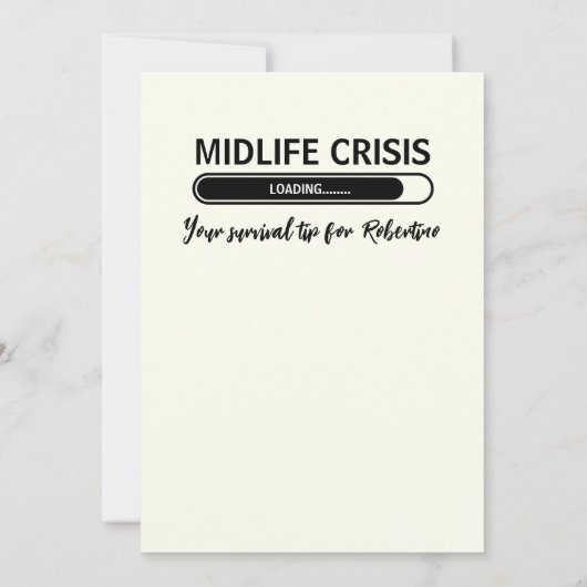 Eenvoudige Funny Midlife Crisis Loading 50th Birth Kaart (Achterkant)