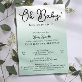 Eenvoudige Funny Oh Baby Sage Green 2e Baby Sprink Kaart