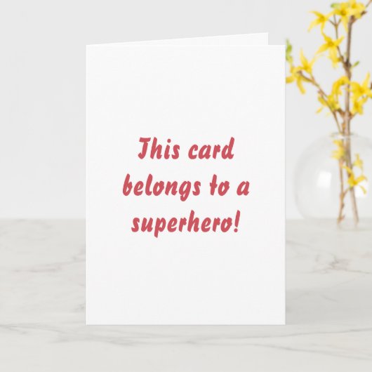 Eenvoudige Funny Superheld Typography Birthday Kaart (Gele Bloem)