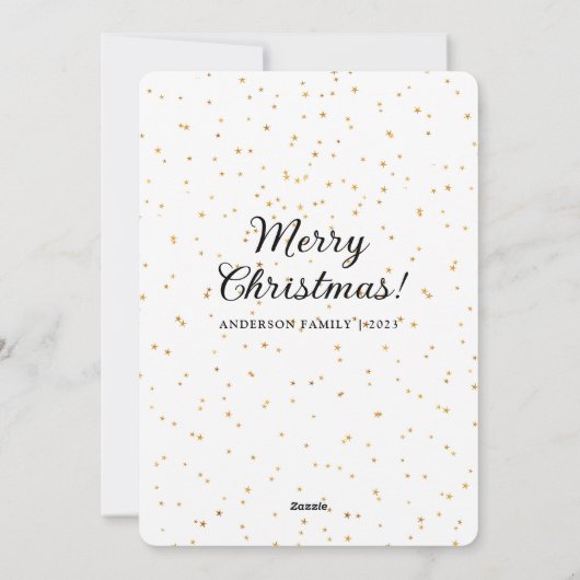 Eenvoudige Galaxy Bold HO HO HO HO Kerstmis Feestdagenkaart (Achterkant)