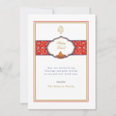 Eenvoudige Ganesh en lamp Diwali Groeten Feestdagenkaart (Voorkant)