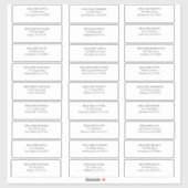  eenvoudige gast bruiloft adresetiketten sticker (Vel)
