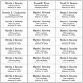 Eenvoudige gasten Namen en adres Verzendlabels Sticker (Voorkant)