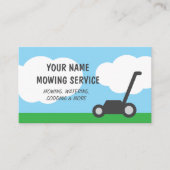 Eenvoudige gazon maaien service visitekaartje sjab (Voorkant)