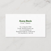 Eenvoudige gazon zorg service Logo Yard werk Lands Visitekaartje (Achterkant)