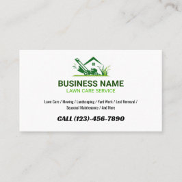 Eenvoudige gazon zorg service Logo Yard werk Lands Visitekaartje