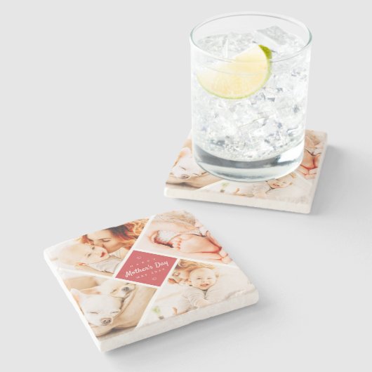 Eenvoudige, geavanceerde, aangepaste foto voor Moe Stenen Onderzetter (Zijkant)