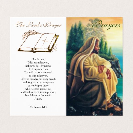 Eenvoudige gebeden - Praycard Visitekaartje (Buitenkant ongevouwen)