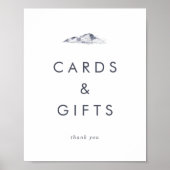 Eenvoudige gebergte Kaarten en cadeautjes Poster (Voorkant)