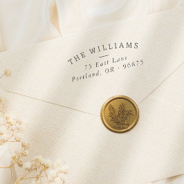 Eenvoudige gebogen familienaam en retouradres rubberstempel