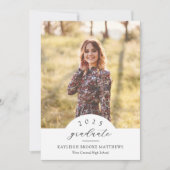 Eenvoudige Gebogen Jaar 2 Foto Afstudeer Uitnodigi Kaart (Voorkant)