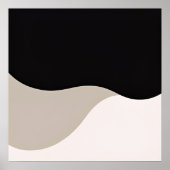 Eenvoudige gebogen lijnkunst - minimalistische boo poster (Voorkant)