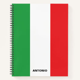 Eenvoudige, gebolde Italiaanse vlag, speciaal gepe Notitieboek