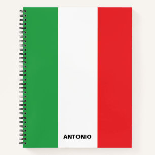 Eenvoudige, gebolde Italiaanse vlag, speciaal gepe Notitieboek