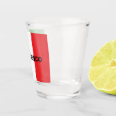 Eenvoudige, gebolde Italiaanse vlag, speciaal gepe Shot Glas (Rechts)