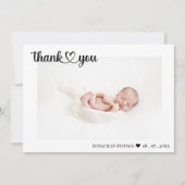 Eenvoudige geboorte aankondiging dank u script har (Voorkant)