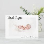 Eenvoudige geboorte aankondiging dank u script har (Staand voorkant)