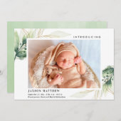 Eenvoudige geboorte van groene gouden bladeren (Voorkant / Achterkant)