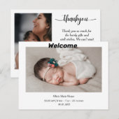 Eenvoudige geboorte van pasgeboren baby briefkaart (Voorkant / Achterkant)