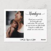 Eenvoudige geboorte van pasgeboren baby briefkaart (Achterkant)