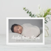 Eenvoudige geboorteaankondiging kaart (Staand voorkant)
