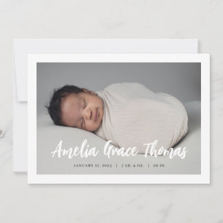 Eenvoudige geboorteaankondiging kaart