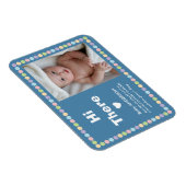 Eenvoudige geboorteaankondiging van een moderne ba magneet (Rechterzijde)