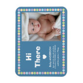 Eenvoudige geboorteaankondiging van een moderne ba magneet (Verticaal)