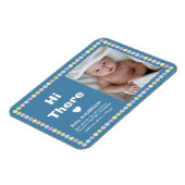 Eenvoudige geboorteaankondiging van een moderne ba magneet (Linkerzijde)