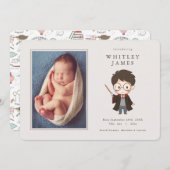 Eenvoudige geboorteaankondiging van Harry Potter B Kaart (Voorkant / Achterkant)