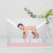 EENVOUDIGE geboorteaankondigingen Aankondiging (Staand voorkant)