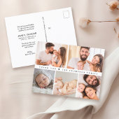 Eenvoudige Geboortefoto Collage Baby shower dank u Briefkaart