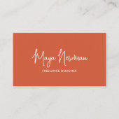 EENVOUDIGE GEBRANDE SINAASAPPEL HANDTEKENING NAAM  VISITEKAARTJE (Voorkant)