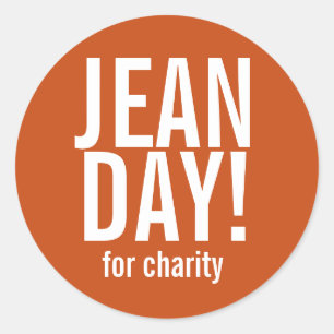 Eenvoudige gebrande Sinaasappel Jean Day Stickers