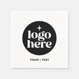 Eenvoudige Gebrandmerkte Aangepaste Tekst & Logo Servet
