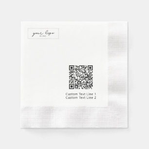 Eenvoudige Gebrandmerkte Zakelijke Logo QR Code Pr Servet