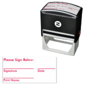 Eenvoudige gedateerde handtekening aanvraag Rubber Zelfinktende Stempel (In situ)