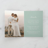 Eenvoudige gedempte groene foto elegante bruiloft (Binnen)